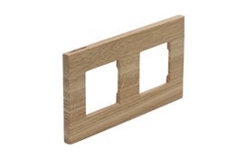 Zenit. Двойная деревянная рамка для ABB Zenit, дуб
