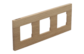 Zenit. Тройная деревянная рамка для ABB Zenit, дуб