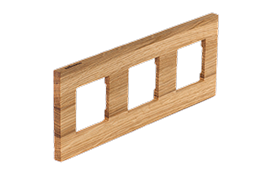 Zenit. Тройная деревянная рамка для ABB Zenit, дуб масло