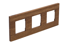 Zenit. Тройная деревянная рамка для ABB Zenit, дуб темное масло