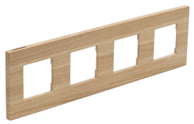 Zenit. Четверная деревянная рамка для ABB Zenit, дуб