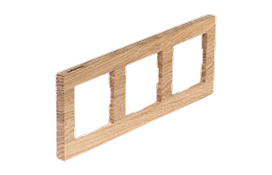 Format 55. Тройная деревянная рамка на магнитах, дуб