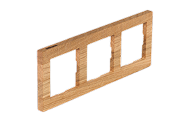 Format 55. Тройная деревянная рамка на магнитах, дуб масло