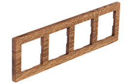 Format 55. Четверная деревянная рамка на магнитах, темный дуб