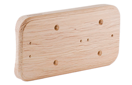 Quteo. Накладка на бревно и блокхаус для для сдвоенной и одиночной розетки Ø240 мм, дуб