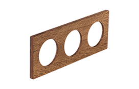 Celiane. Тройная деревянная рамка для выключателей и розеток Legrand Celiane, дуб темное масло