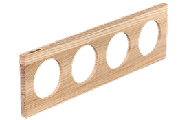 Celiane. Четверная деревянная рамка для выключателей и розеток Legrand Celiane, дуб