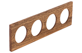 Celiane. Четверная деревянная рамка для выключателей и розеток Legrand Celiane, дуб темное масло