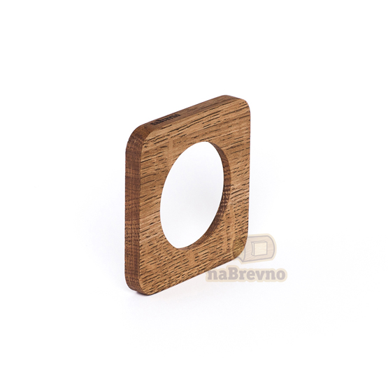 Celiane R. Одиночная деревянная рамка для розетки/выключателя Legrand Celiane, дуб темное масло