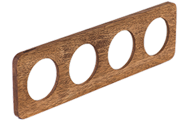 Celiane R. Четверная деревянная рамка для выключателей и розеток Legrand Celiane, дуб темное масло